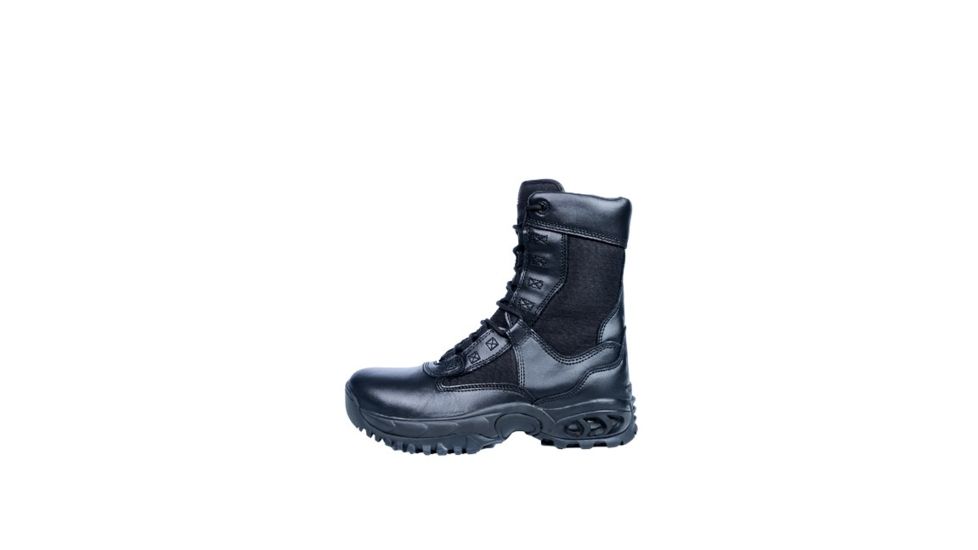 Ridge Outdoors Ghost Steel Toe Leather Boot,Zipper,Slip Resistant,10 Wide, Black 8010ST-10.0 WIDE
