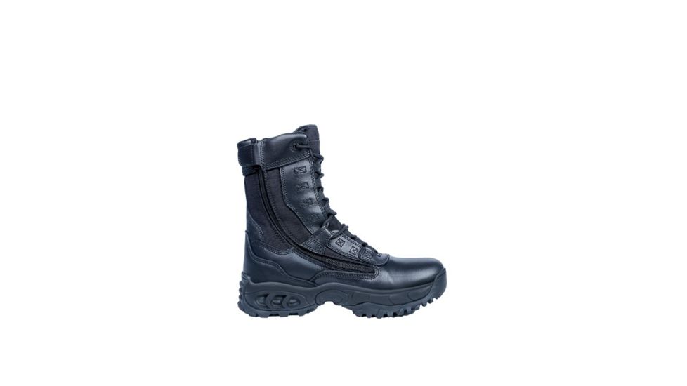 Ridge Outdoors Ghost Steel Toe Leather Boot,Zipper,Slip Resistant,10 Wide, Black 8010ST-10.0 WIDE