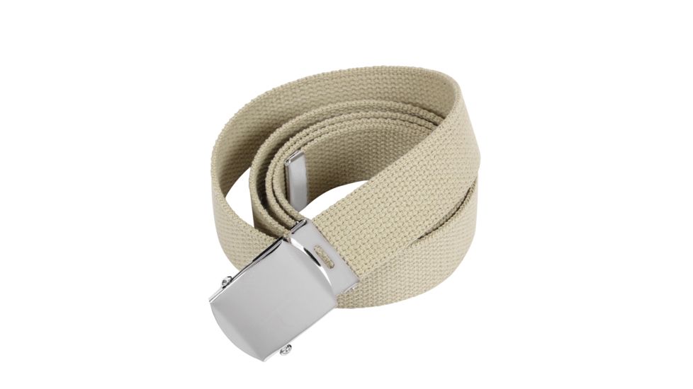 Rothco 44 Inch Military Web Belts, Chrome, Khaki, 4177-Chrome-Khaki