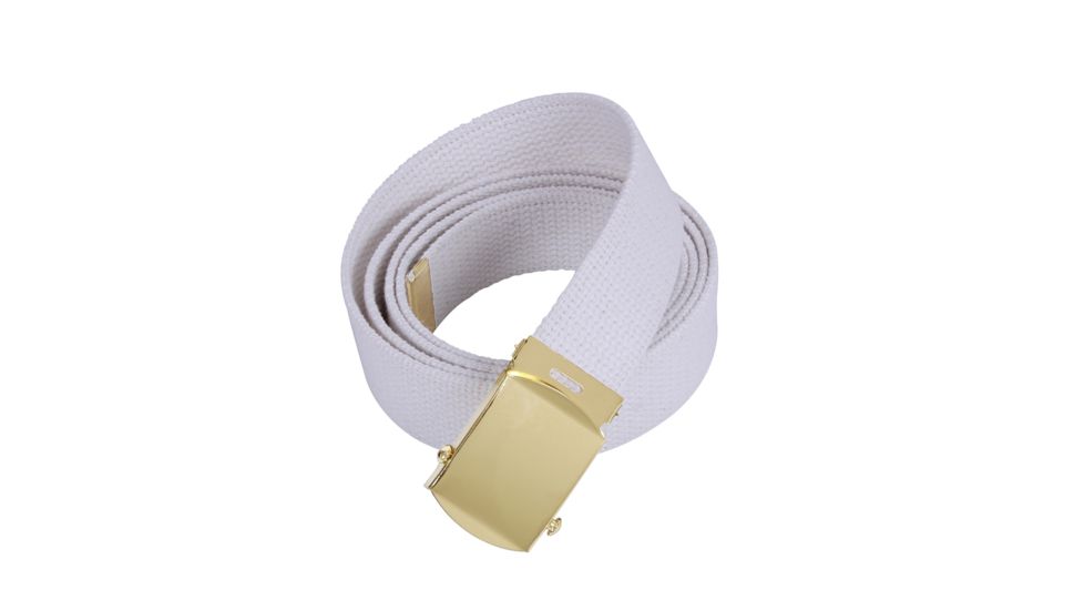 Rothco 44 Inch Military Web Belts, Gold, White, 4177-Gold-White