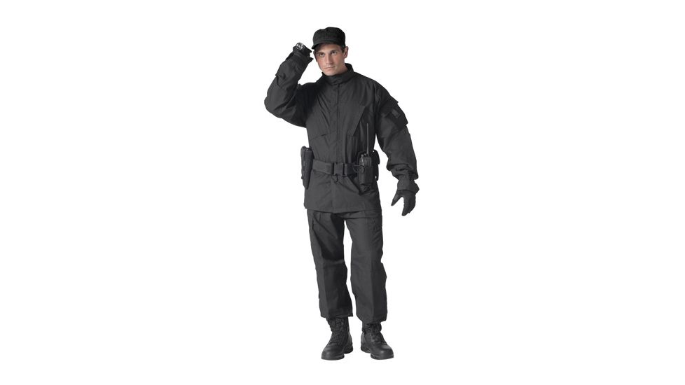 Rothco Army Combat Uniform Shirt, Black, L, 5450-Black-L