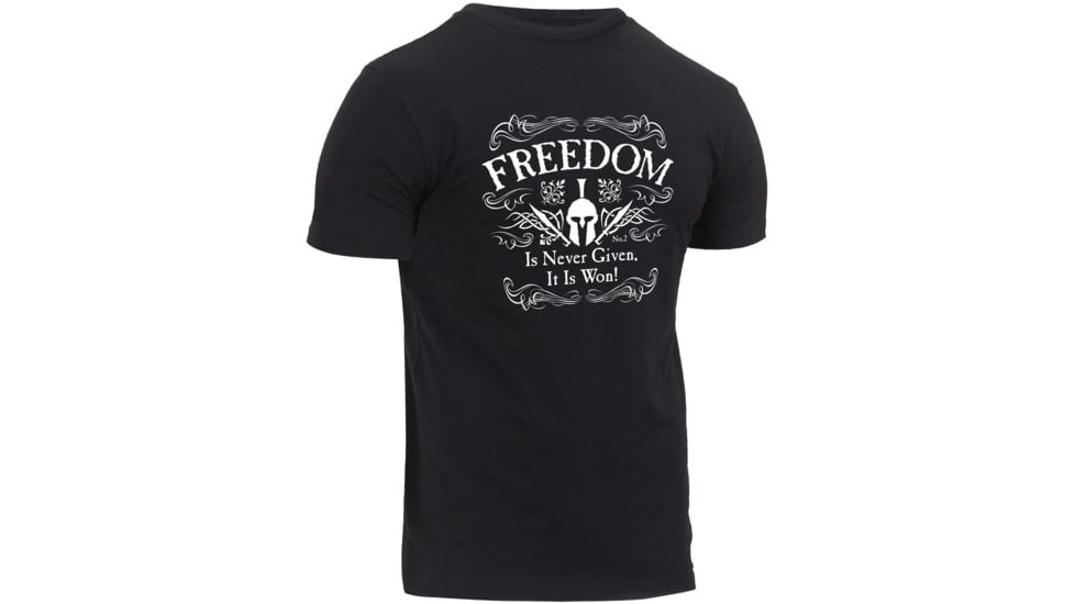 Rothco Athletic Fit Freedom T-Shirt, Mens, Black, Small, 1187-870