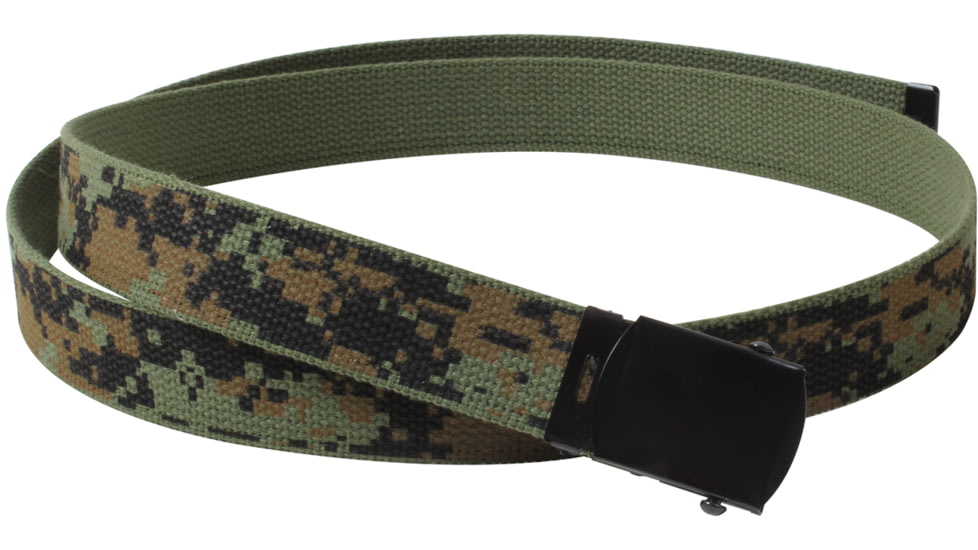 Rothco Camo Reversible Web Belt, Woodland Digital/Olive Drab, 54, 4298-WoodlandDigitalOliveDrab-54Inches