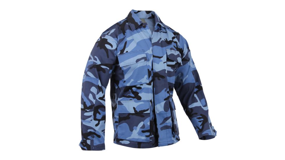 Rothco Color Camo BDU Shirt, Sky Blue Camo, XL, 8882-SkyBlueCamo-XL