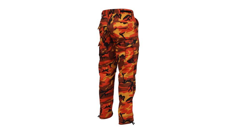 Rothco Color Camo Tactical BDU Pants - Mens, Savage Orange Camo, Extra Small, 8865-SavageOrangeCamo-XS23-27Waist