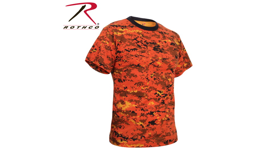Rothco Digital Camo T-Shirt 5212, S, Heritage Walnut, 61800-HeritageWalnut-S