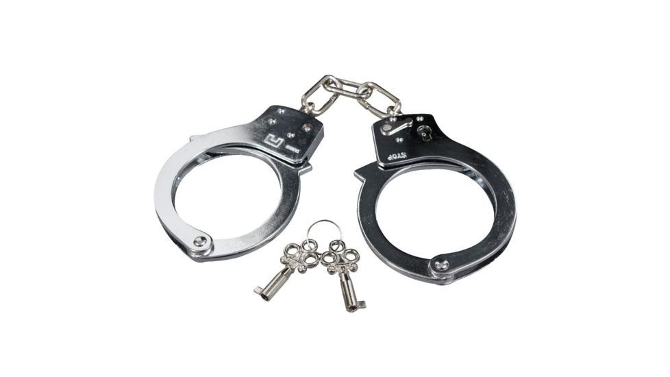 Rothco Double Lock Steel Handcuffs, Silver, 10083-Silver