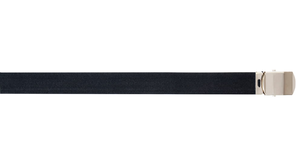 Rothco Elastic Stretch Web Belt, Black/Chrome, 54in, 11472-Chrome