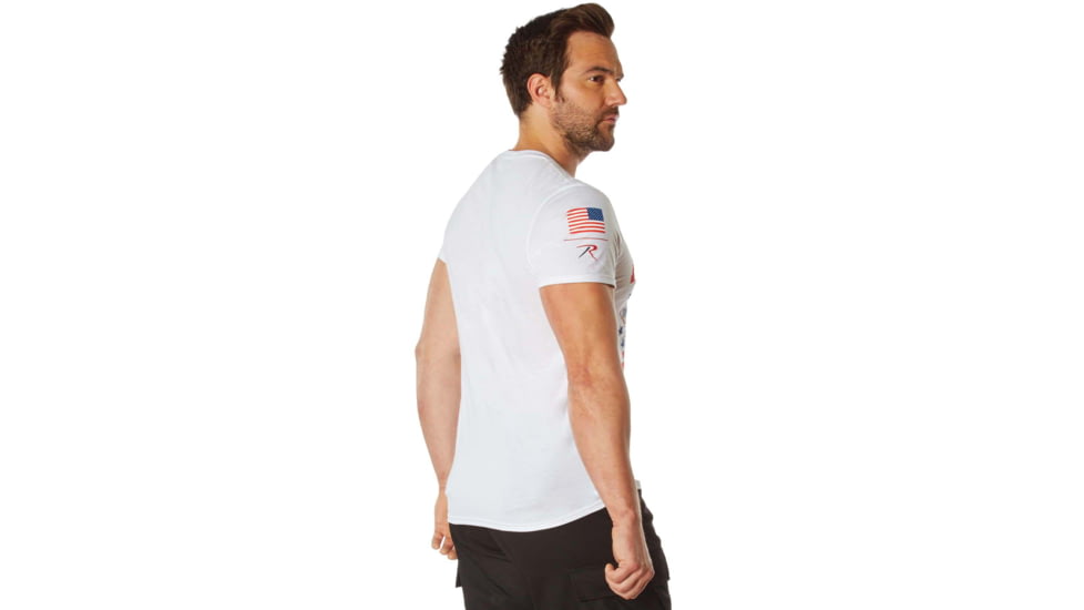 Rothco Freedom &amp; Liberty Patriotic T-Shirt, White, Medium, 18120-White-M