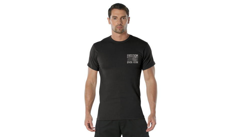 Rothco Freedom Over Fear T-Shirt - Mens, Black, Medium, 18170-Black-M