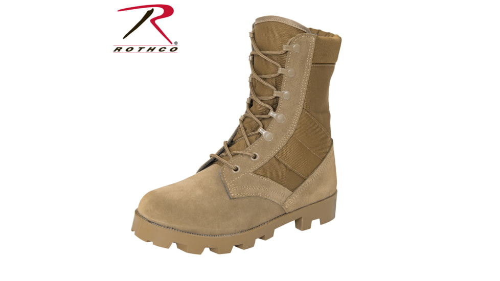 Rothco G.I. Type Speedlace Desert Tan Jungle Boot, AR 670-1 Coyote Brown, 8, Regular, 5741-AR670-1CoyoteBrown-8-Regular