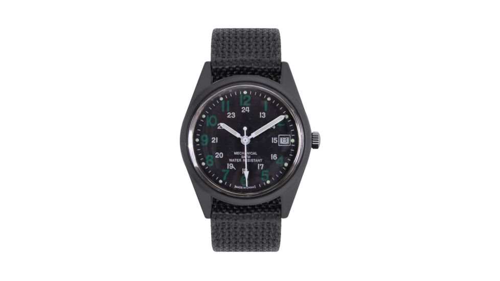 Rothco G.I. Type Vietnam Era Wind Up Watch, Black, 4428-Black