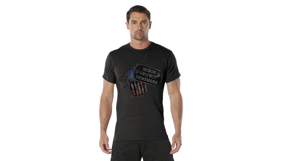 Rothco Honor Respect Remember T-Shirt - Mens, Black, Small, 18165-Black-S