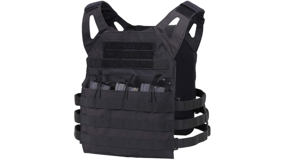 Rothco Lightweight Plate Carrier Vest, Black, 55891-Black