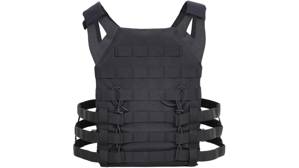 Rothco Lightweight Plate Carrier Vest, Black, 55891-Black