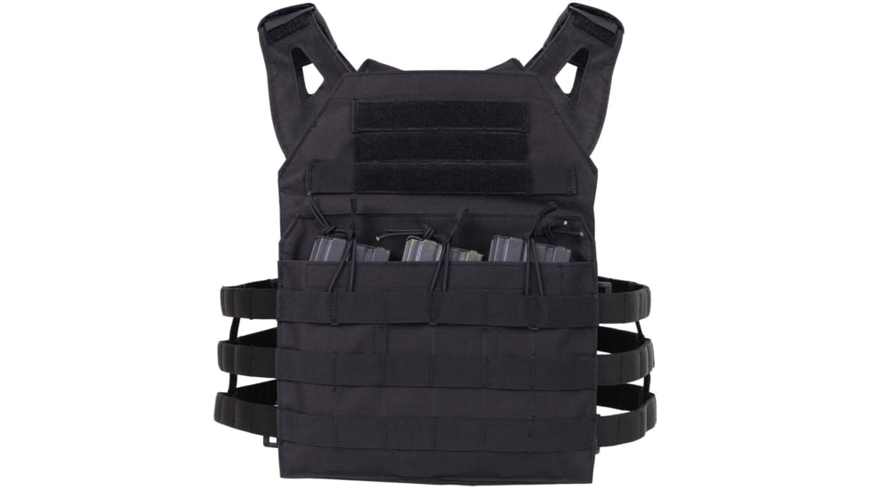 Rothco Lightweight Plate Carrier Vest, Black, 55891-Black