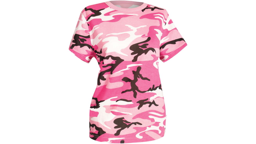 Rothco Long Length Camo T-Shirt - Womens, Pink Camo, Extra Small, 56789-PinkCamo-XS