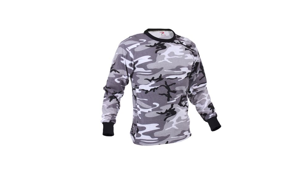 Rothco Long Sleeve Camo T-Shirt, City Camo, M, 67790-CityCamo-M