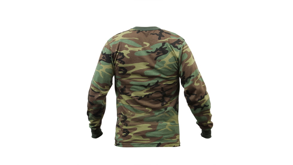Rothco Long Sleeve Camo T-Shirt, Woodland Camo, 2XL, 6678-WoodlandCamo-2XL