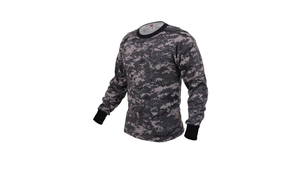 Rothco Long Sleeve Digital Camo T-Shirts, Subdued Urban Digital Camo, Small, 67780-SubduedUrbanDigitalCamo-S
