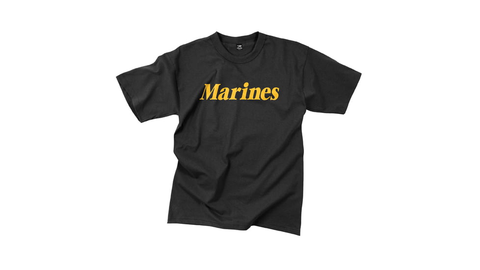 Rothco Marines Printed T-Shirt, Black, 2XL, 60264-Black-2XL
