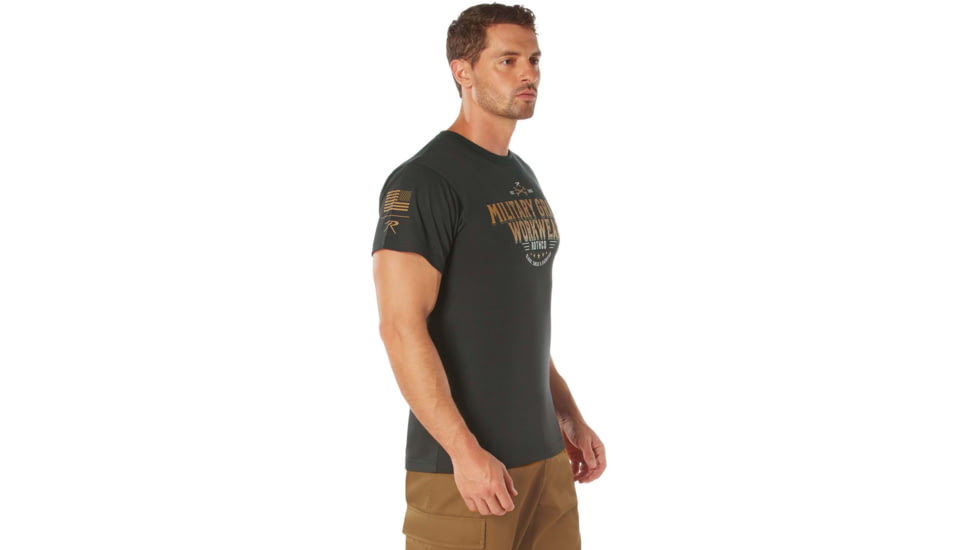Rothco Military Grade Workwear Graphic T-Shirt, Black, 3XL, 11342-Black-3XL