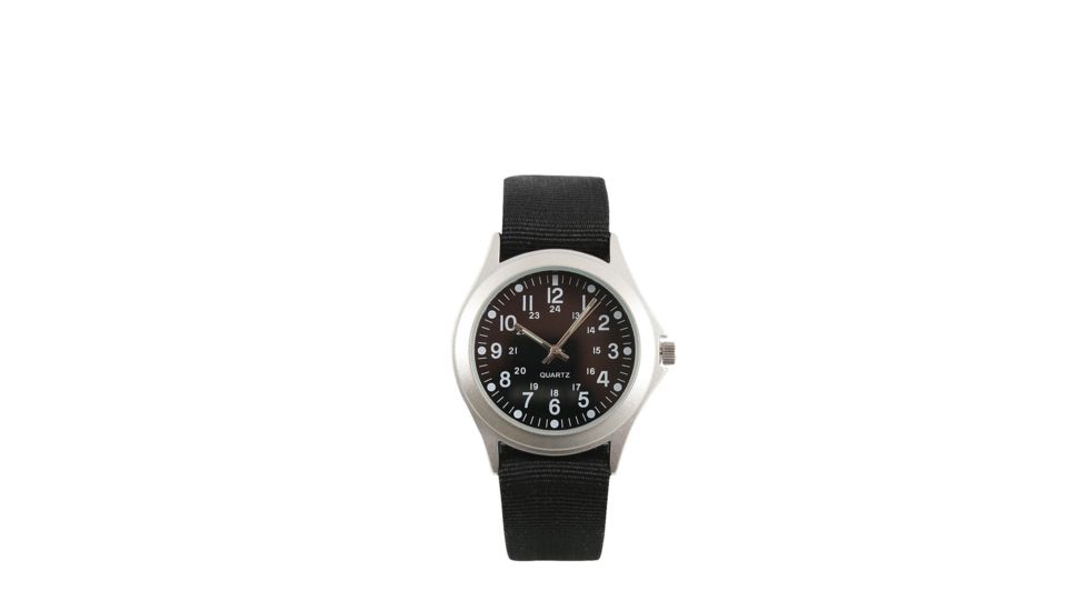 Rothco Military Style Quartz Watch, Black, 4427-Black