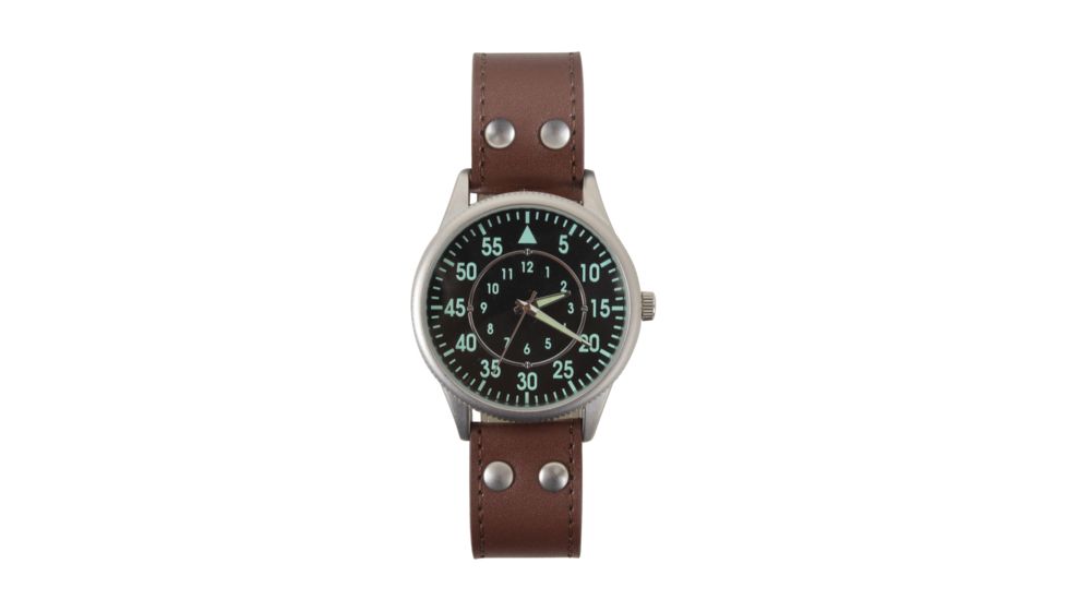 Rothco Military Style Watch With Leather Strap, 4338