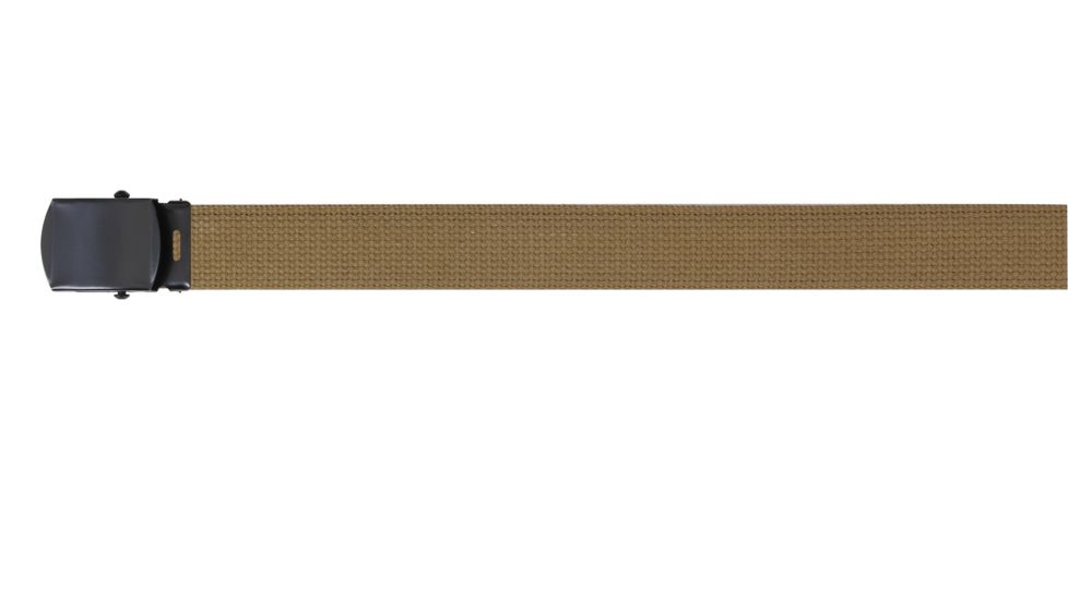 Rothco Military Web Belts w/ Black Buckle, Coyote Brown, 54, 4683-CoyoteBrown-54Inches
