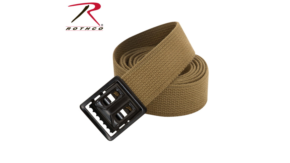 Rothco Military Web Belts w/ Open Face Buckle, Black, Coyote Brown, 54, 4292-Black-CoyoteBrown-54Inches