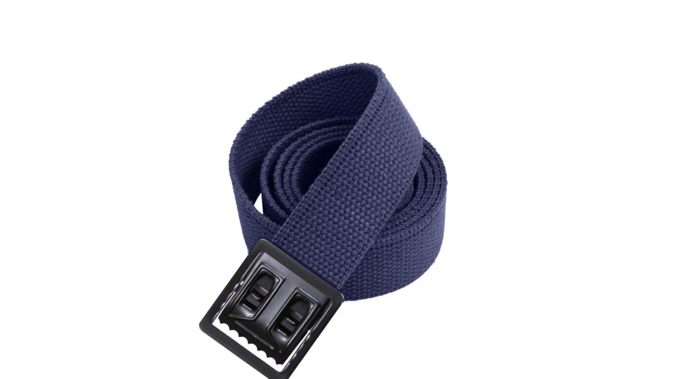 Rothco Military Web Belts w/ Open Face Buckle, Black, Navy Blue, 54, 4292-Black-NavyBlue-54Inches