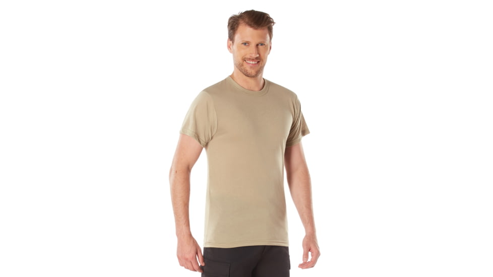 Rothco Moisture Wicking T-Shirts, Desert Sand, XL, 9580-DesertSand-XL