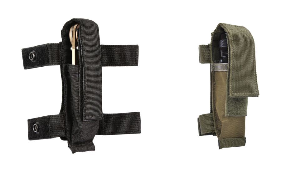 Rothco MOLLE Compatible Knife / Flashlight Sheath, Black, Olive Drab