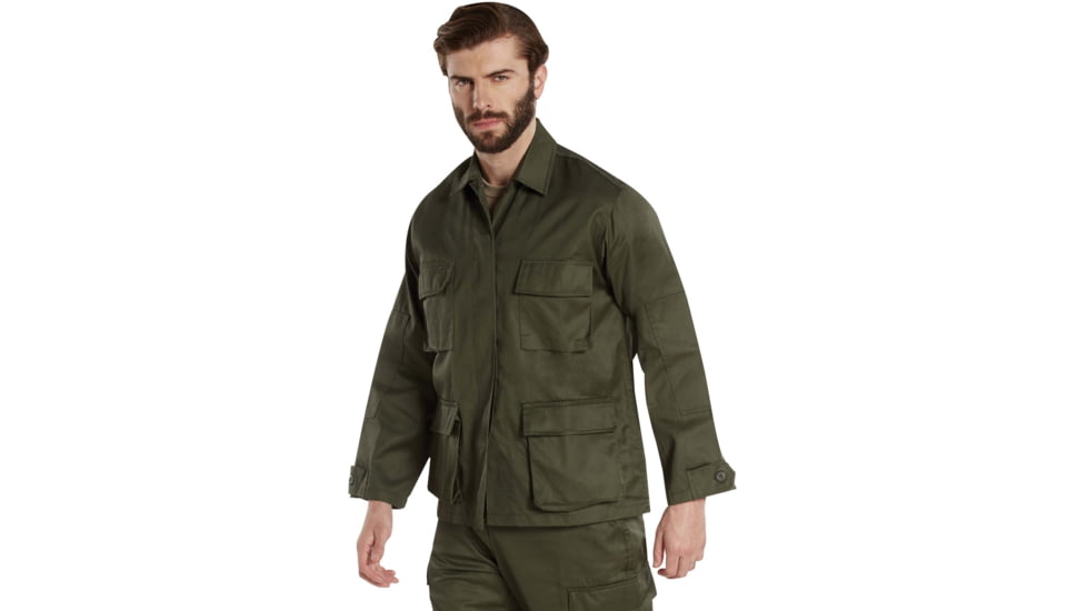 Rothco Poly/Cotton Twill Solid BDU Shirts, Olive Drab, XL, 7837-XL