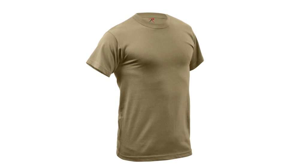 Rothco Quick Dry Moisture Wicking T-shirt, AR 670-1 Coyote Brown, M, 67947-AR670-1CoyoteBrown-M
