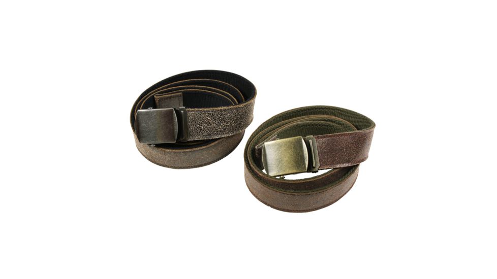 Rothco Reversible Vintage Leather/Poly Web Belt, Black Leather / Black Poly, 44, 4306-BlackLeatherBlackPoly-44Inches