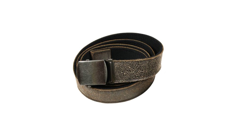 Rothco Reversible Vintage Leather/Poly Web Belt, Black Leather / Black Poly, 4306-BlackLeatherBlackPoly