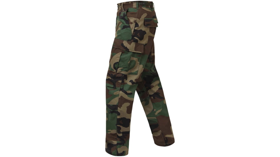 Rothco Rip-Stop BDU Pant, Woodland Camo, S, 5947-S