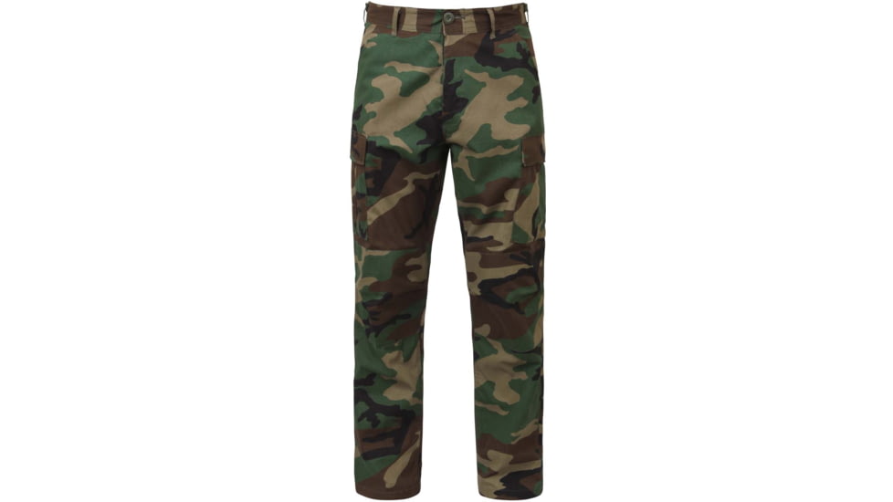 Rothco Rip-Stop BDU Pant, Woodland Camo, S, 5947-S