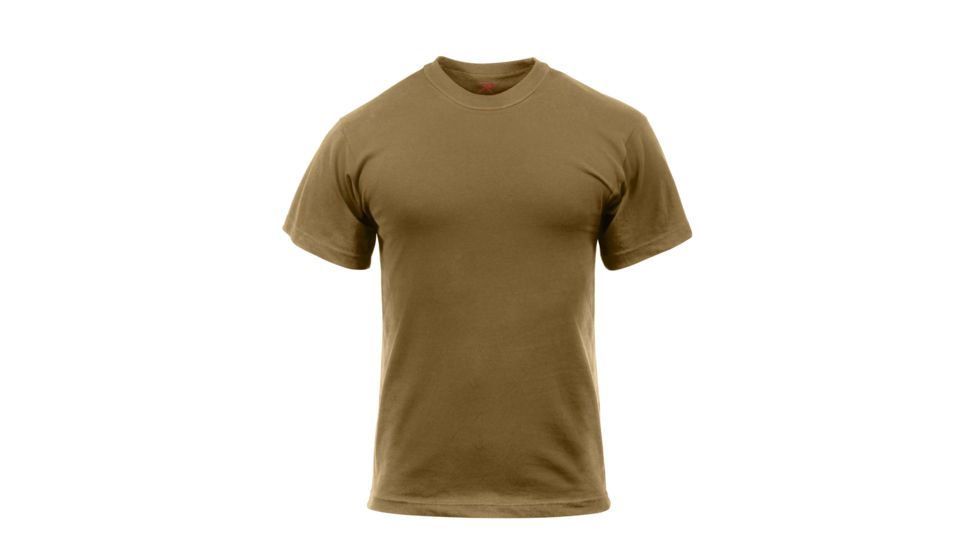 Rothco Solid Color 100% Cotton T-Shirt, Brown, XL, 7848-Brown-XL