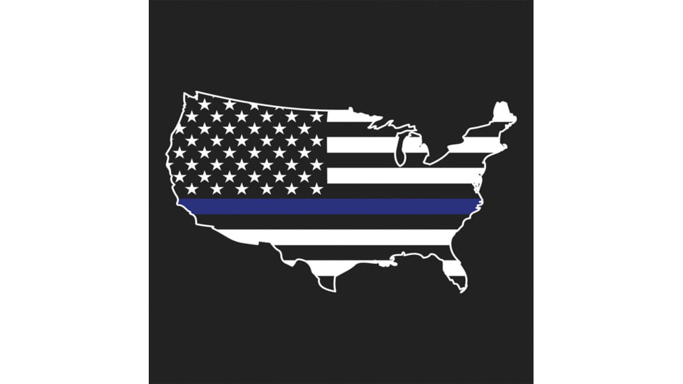 Rothco Thin Blue Line America Map T-Shirt, Small, 1851-S