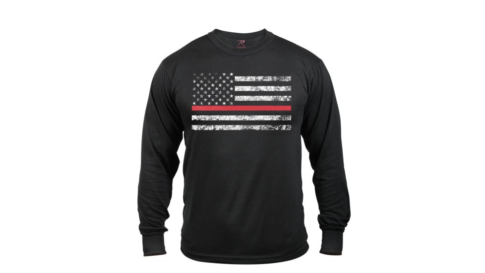 Rothco Thin Red Line Long Sleeve T-shirt, XL, 3920-XL