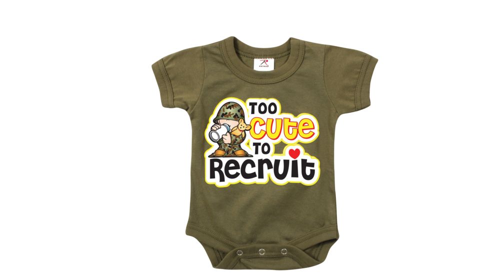 Rothco Too Cute To Recruit Infant One-Piece, 3-6 Months, 67150-3-6Months