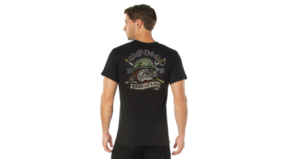 Rothco USMC Dogs of War T-Shirt - Mens, Black, 2XL, 11761-Black-2XL
