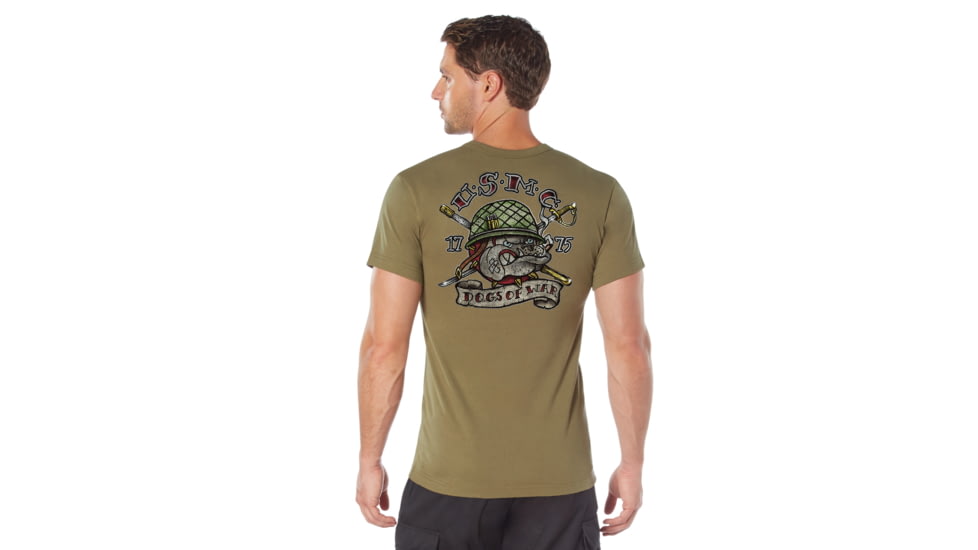 Rothco USMC Dogs of War T-Shirt - Mens, Coyote Brown, Medium, 11765-CoyoteBrown-M