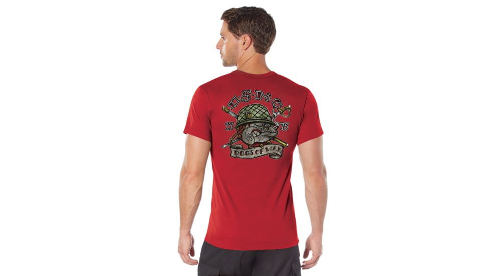 Rothco USMC Dogs of War T-Shirt - Mens, Red, 2XL, 11771-Red-2XL