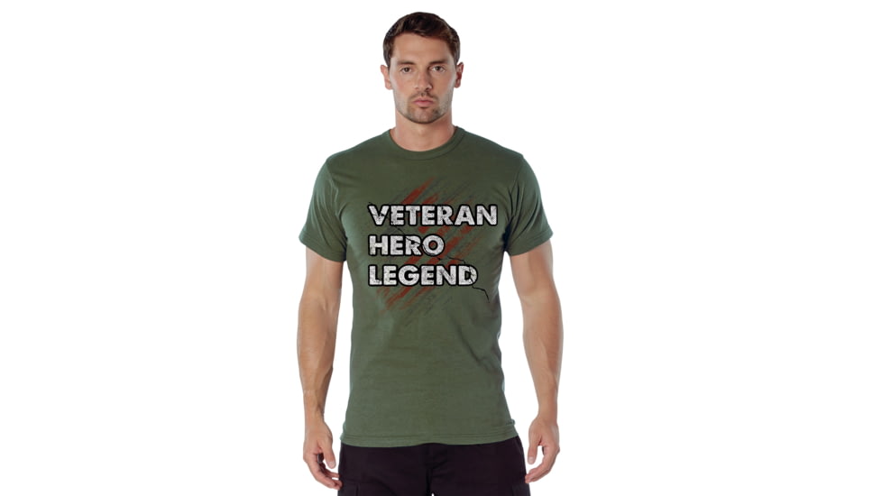 Rothco Veteran Hero Legend T-Shirt - Men's, Olive Drab, Small, 18190-OliveDrab-S
