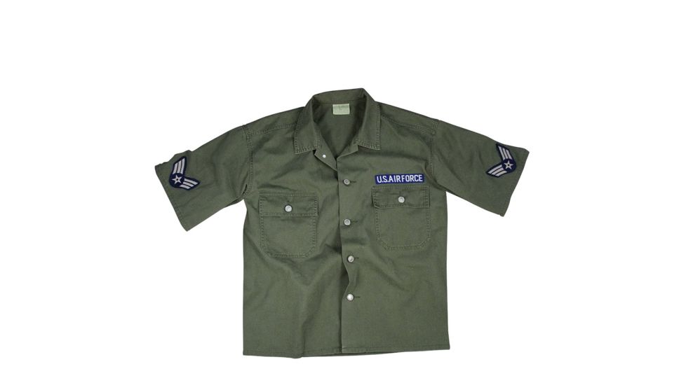 Rothco Vintage Army Air Force Short Sleeve BDU Shirt, Extra Small, 2875-XS