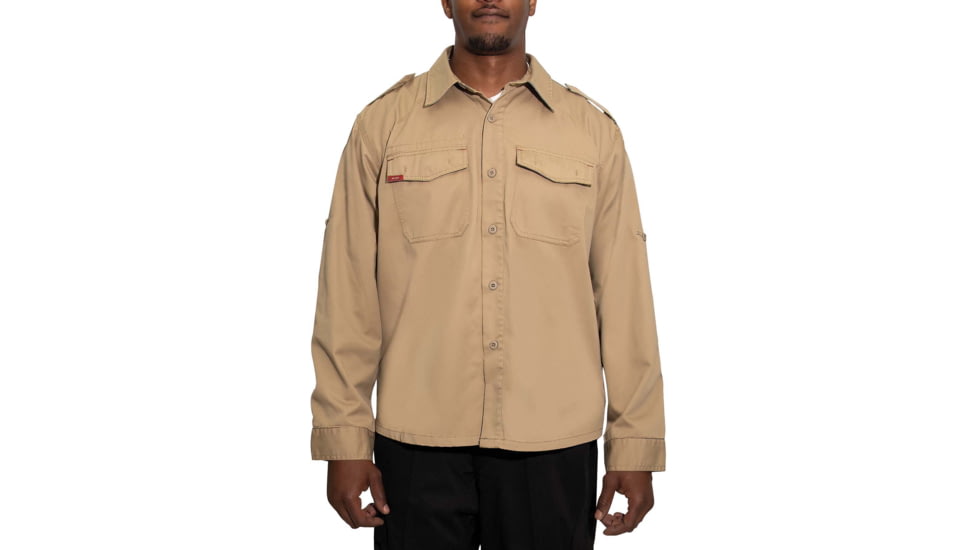 Rothco Vintage Fatigue Shirt - Mens, Khaki, 2XL, 2557-Khaki-2XL