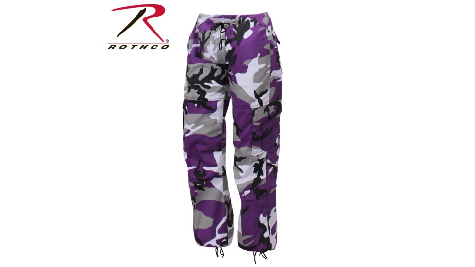 Rothco Paratrooper Colored Camo Fatigues - Women's, Ultra Violet Camo, Extra Small, 3783-UltraVioletCamo-XS